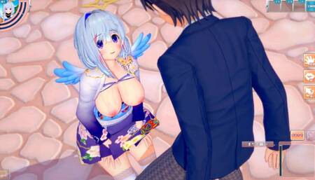 [Hentai Game Koikatsu! ]Have sex with Big tits Vtuber Amane Kanata.3DCG Erotic Anime Video.