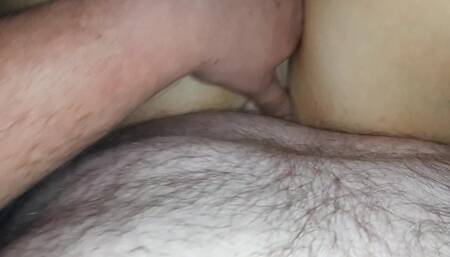 Pov. Pee inside pussy. Extreme filled
