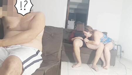 Wife fucking next to cuckold