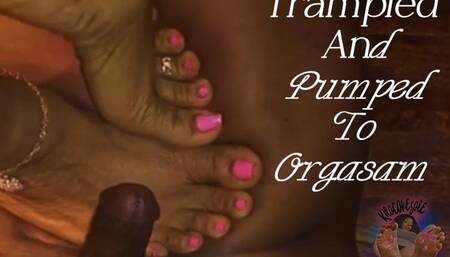 Trampled and pumped to orgasam