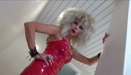 wet shoejob with red 6 inch patent leather pumps - full clip - (1920x1080*wmv)