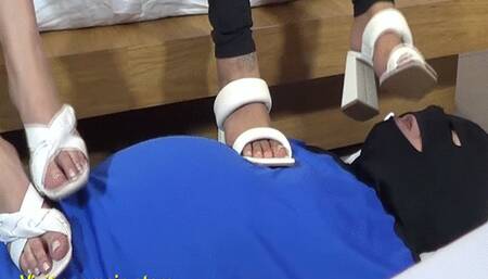 FOOT AND SANDALS DOMINATING MALE SLAVE BABI VENTURA PRI MELANCIA