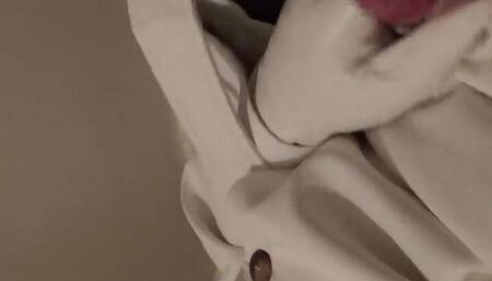 Naughty Kirsten in white leather