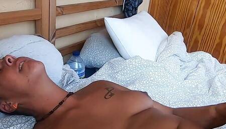 Buttplugged boyfriend licking & fucking pussy with cum eating