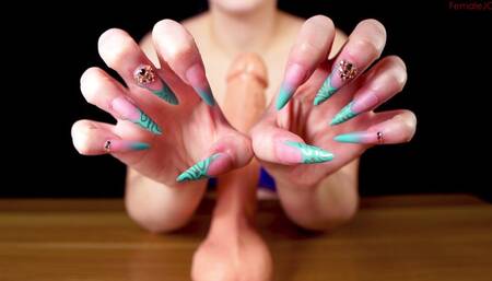 LONG NAILS JOI - STROKE IT FOR MY NAILS