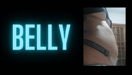 Te muestro lo inflamada que esta mi panza hoy