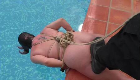 2 Slaves 24h Challenge - Titslave Liz & Slave ThannaA - Chapter 02 - Edgeplay at the Pool - Part 2 (wmv)