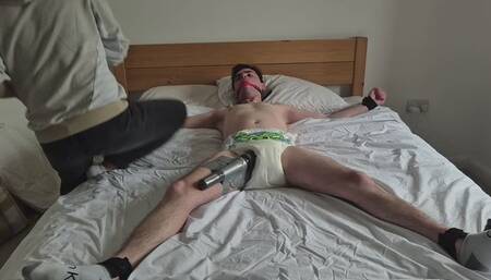 Diaper Brat Tied To Be For Long Vibrator Edging Session