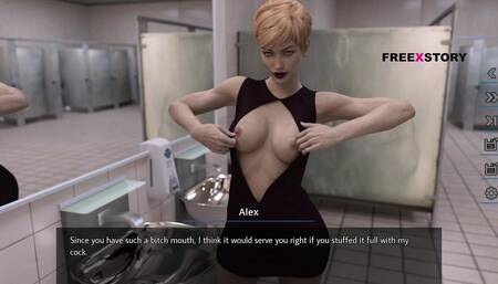 Dreams of Desire - Nora Giving Blowjob to Ales Inside Ladies Restroom