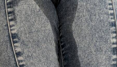 Walking at Night while Desperate, Leaking in my Skintight Jeggings, Losing Control at Home and Stripping, Wearing Remote Vibrator & Cumming