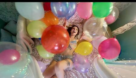 Fun in a Room Full of Balloons