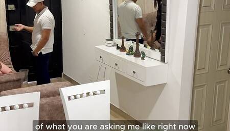 Super Hot latina Makes delivery Guy try a Monica Moments Doll and then her tight Ass, when husband is not home - Aisha & Juan