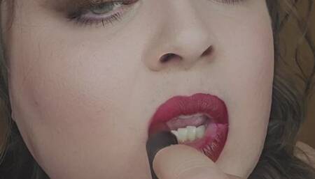 Red Glossy Application and Marks on Toy