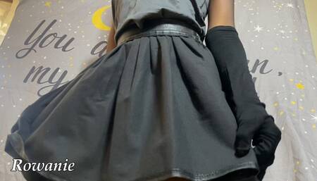 Peep under Rowanies skirt as she playfuly teases you