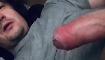 A young boy jerks off in front of the computer. Face, emotions, cock, masturbation...