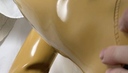 A Bootjob Dream comes true - Shoejob in yellow Marc Jacob Rainboots - Tramplegirl in black nylons and wellies uses all her talents to drain a huge load on her nyloned feet - Spitting, Shoejob, Bootjob, Giantess, POV and Upskirt Views - Handjob with black