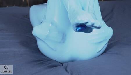Latex vacuum sack masturbation