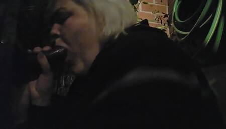 Sucking His Cock Outside