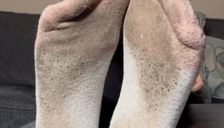Stroke To My Filthy Soiled Socks - Goddess Alya seduces in this dirty sock JOI featuring filthy feet, a cum countdown, sock prints, and more