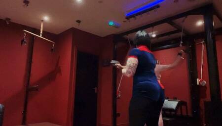 BARKLEY, THE HOOK AND A DRAGON - A FemDom Whipping Clip