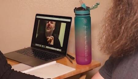 Remote Work Interview Turned Threesome  Vertical Video - Vanessa Cliff