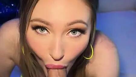 Blonde Girl Aria Six Is A Busty Hottie And A Swallower