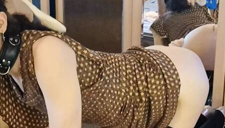 A Sexy Sissy Deer Is Hardcore Fucked by Santa, Deep Throat, Cum on Face, Whipping of a Naughty Girl Turned Into a Cute Reindeer