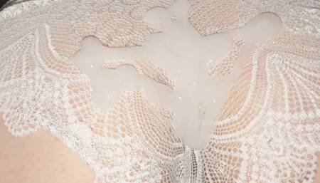 Anal fingering foreplay with panties on - tied up!