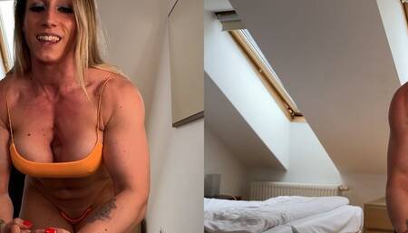 Orange Top Pump and Flex - 3D SBS (spatial) Video for VR