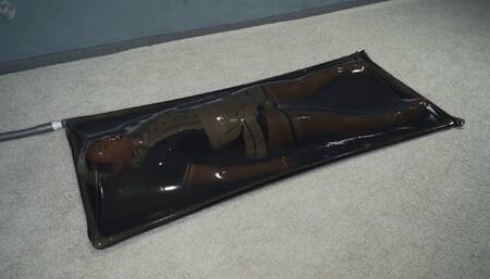 New transparent black vacuum bed with maid and vibro