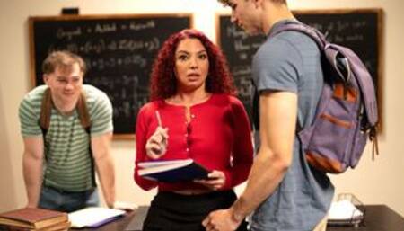 Students double penetrate MILF teacher