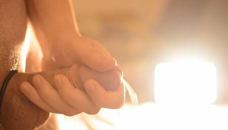 Slow & Passionate Stroking Leads To an Aggresive Squeezing Cumshot