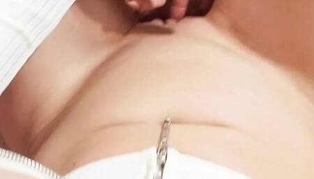 Cute Girl Cumming All Over Her Pillow-Pov!