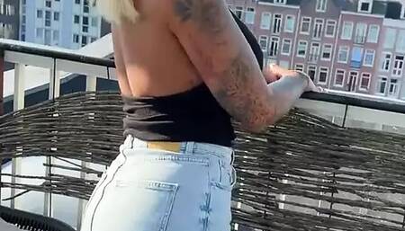 Tall Blonde Babe Cameron Cohen Shows Her Skills