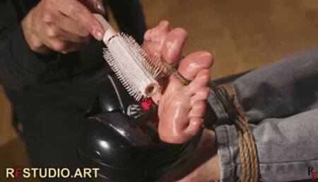 Bramble - Foot Tickling in Tight Bondage with a Total Mouth Gag (UHD 4K MP4)