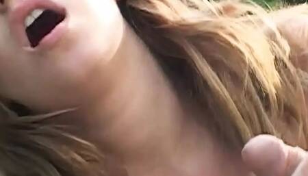 Munich Glow: A Blonde's Bold and massive cumshot on tits