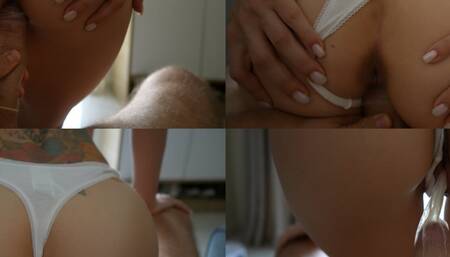 Couldn't last long seeing my stepsister jumping on my cock