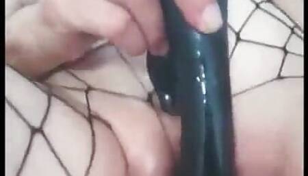 Milf playing with pump