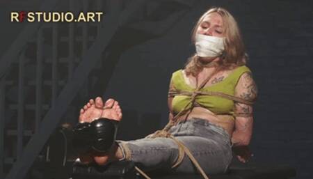 Bramble - Foot Tickling in Tight Bondage with a Total Mouth Gag (FULL HD MP4)