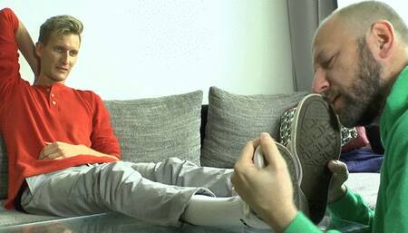 Cute Surfer Boy Bazz Gets His Gorgeous Feet Tickled & Worshipped