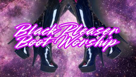 Black Pleaser Boot Worship