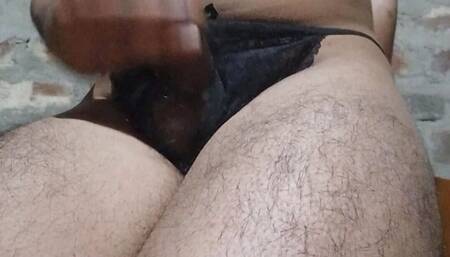 Horny Teen Indian Femboy Wearing His Step Sister's Sports Bra and G String