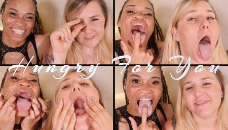 Hungry For You- Goddess Rosie Reed And Ember Mae Compete To Eat You By Showing Their Big Hungry Mouths- 1080p HD