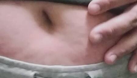 Join me to smoke a cigarrete while i play with my belly and pussy