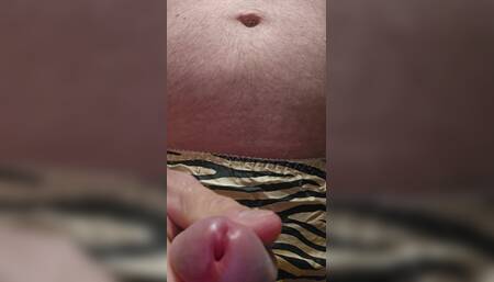 Massive Cumshot in My Leopard Bra and Panties.