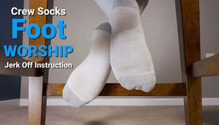Jerk Off to My White Crew Socks Under Chair Feet Worship JOI - Kylie Jacobsx - MP4 720p HD