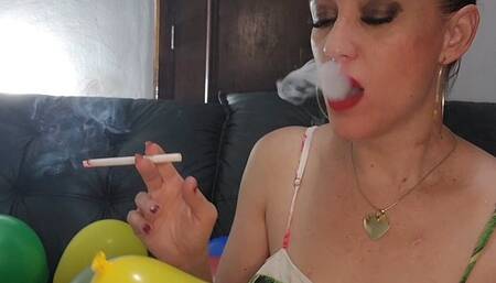 Balloon Popping Misty 120 Smoking Fetish