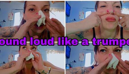 The pleasure of blowing my nose: loud, wet and uninhibited