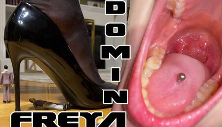 Domina Freya and her hobby of destroying tiny slaves | VORE | FEET CRUSH