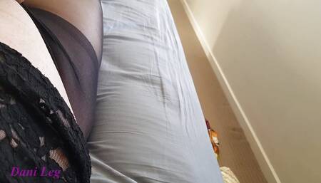 Dani_leg in Sexy Black Pantyhose and High Heels